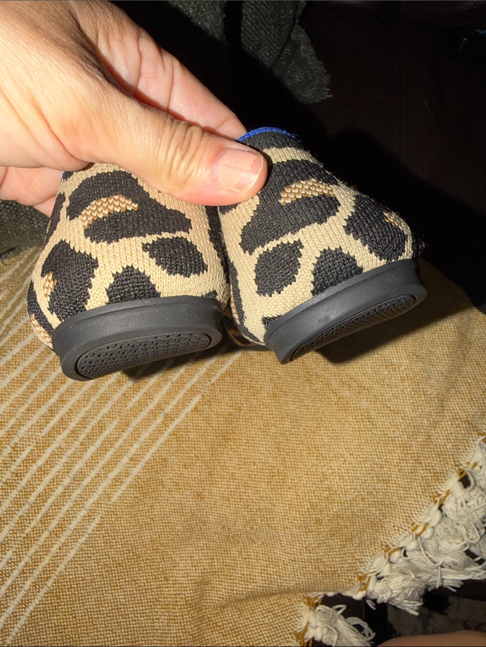 Rothy's Leopard-Print Knit Loafers in Beige and Black - Picture 9 of 9